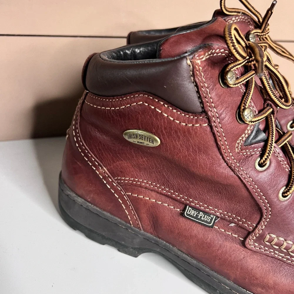 Irish Setter Hunt Mens 12 D Red Leather Dry-Plus Waterproof Moc Toe‎ Boots 1892